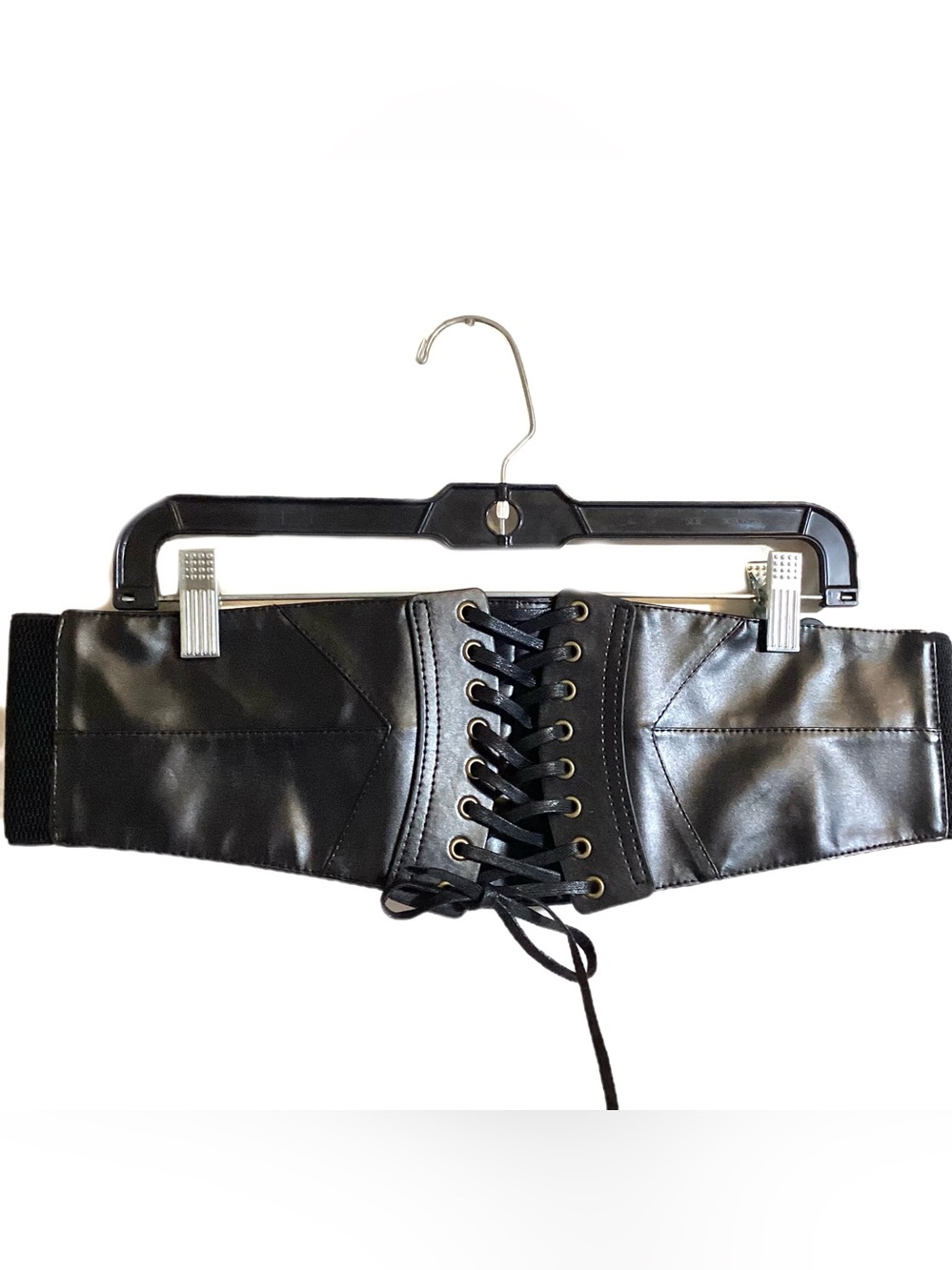 Women's Plus Size Black Lace Up Corset Belt